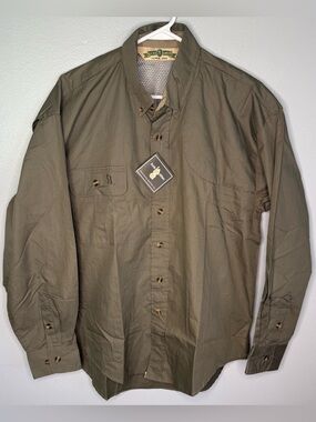 Bob Allen Long Sleeve Vented Button Down Shooting Shirt